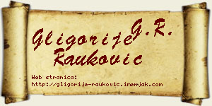 Gligorije Rauković vizit kartica